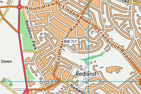 BS6 7LY map - OS VectorMap District (Ordnance Survey)