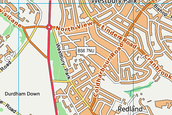 Westbury Park School map (BS6 7NU) - OS VectorMap District (Ordnance Survey)