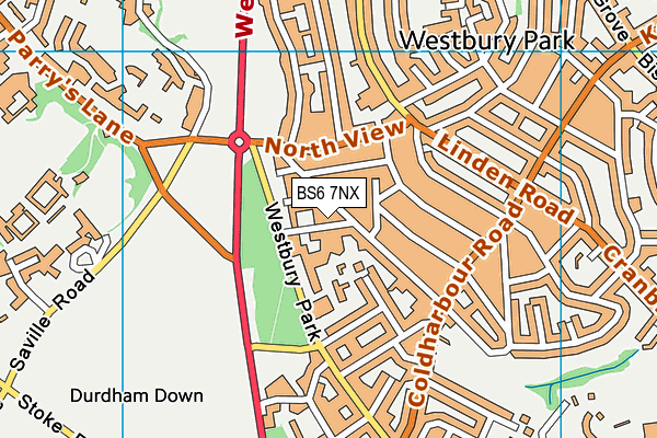 BS6 7NX map - OS VectorMap District (Ordnance Survey)