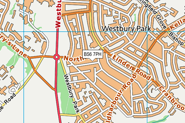 BS6 7PH map - OS VectorMap District (Ordnance Survey)