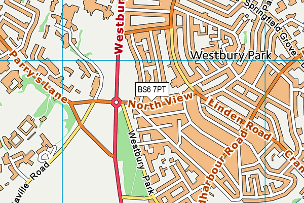 BS6 7PT map - OS VectorMap District (Ordnance Survey)