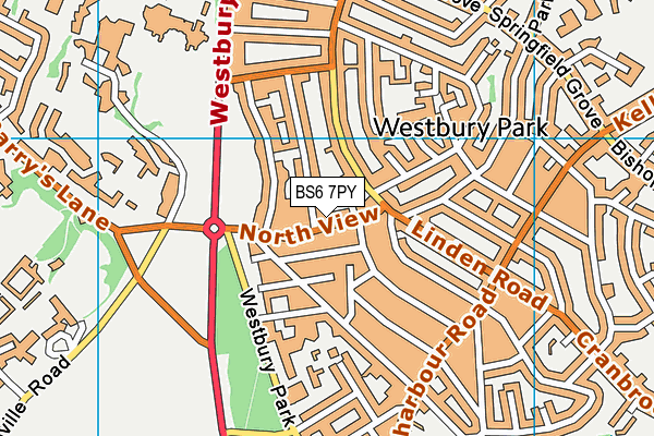 BS6 7PY map - OS VectorMap District (Ordnance Survey)