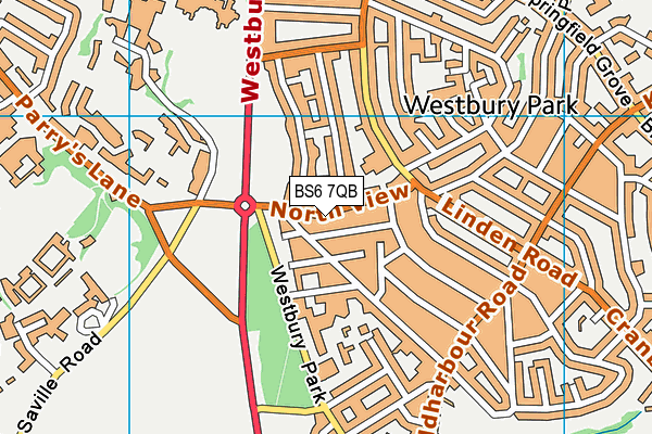 BS6 7QB map - OS VectorMap District (Ordnance Survey)