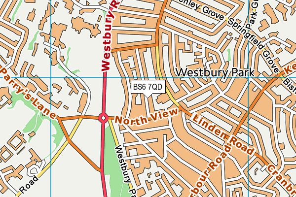 BS6 7QD map - OS VectorMap District (Ordnance Survey)