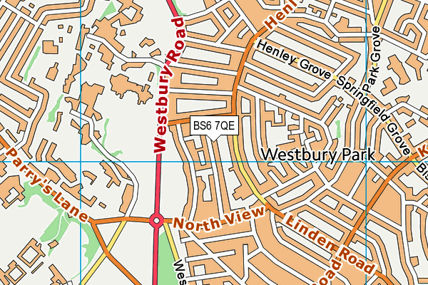 BS6 7QE map - OS VectorMap District (Ordnance Survey)