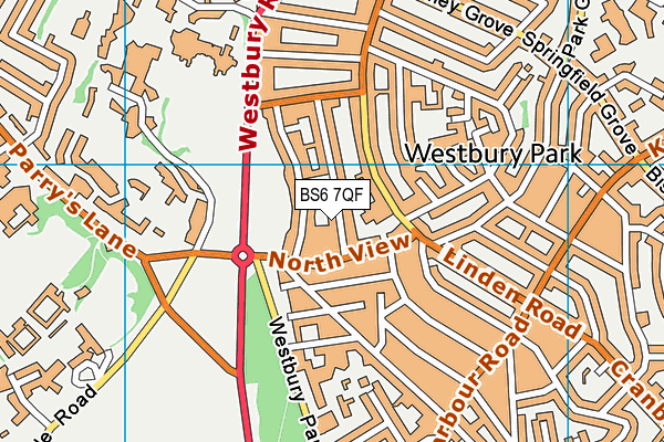 BS6 7QF map - OS VectorMap District (Ordnance Survey)