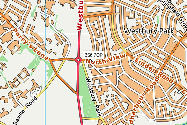 BS6 7QP map - OS VectorMap District (Ordnance Survey)