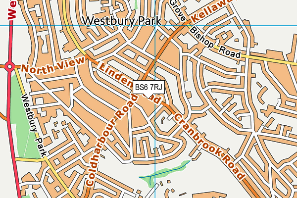 BS6 7RJ map - OS VectorMap District (Ordnance Survey)