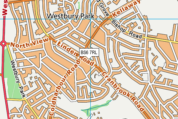 BS6 7RL map - OS VectorMap District (Ordnance Survey)