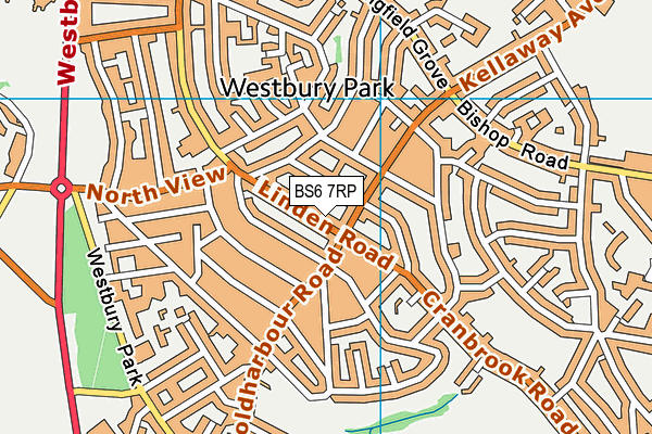 BS6 7RP map - OS VectorMap District (Ordnance Survey)