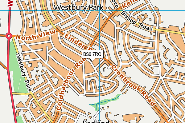BS6 7RQ map - OS VectorMap District (Ordnance Survey)