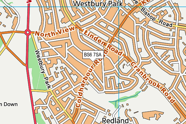 BS6 7SA map - OS VectorMap District (Ordnance Survey)
