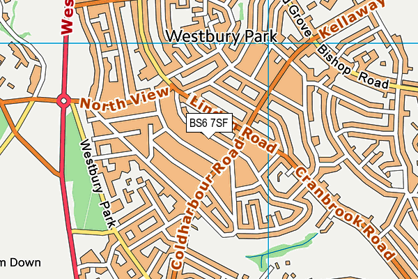 BS6 7SF map - OS VectorMap District (Ordnance Survey)