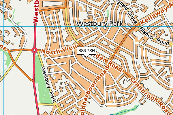 BS6 7SH map - OS VectorMap District (Ordnance Survey)