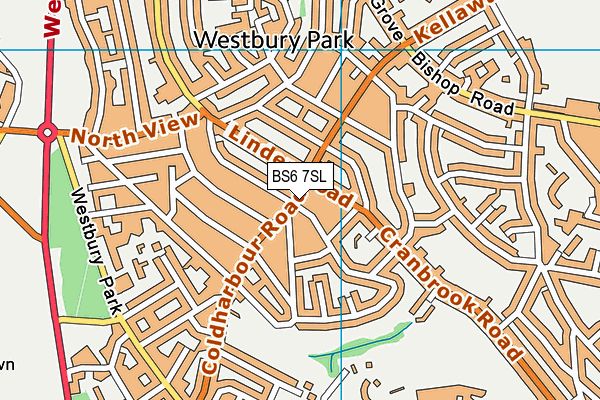 BS6 7SL map - OS VectorMap District (Ordnance Survey)