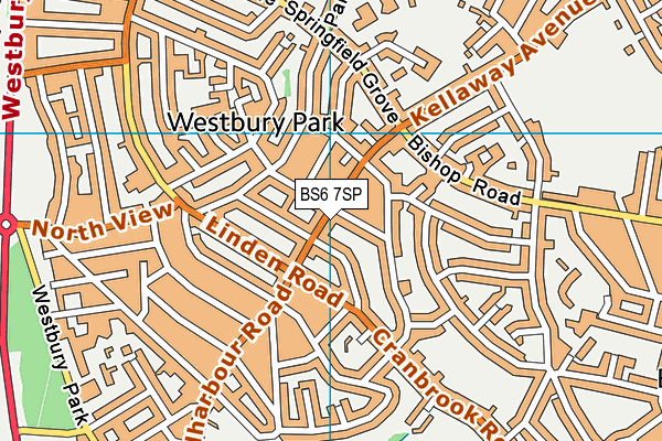 BS6 7SP map - OS VectorMap District (Ordnance Survey)