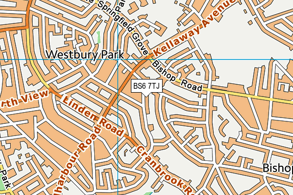 BS6 7TJ map - OS VectorMap District (Ordnance Survey)