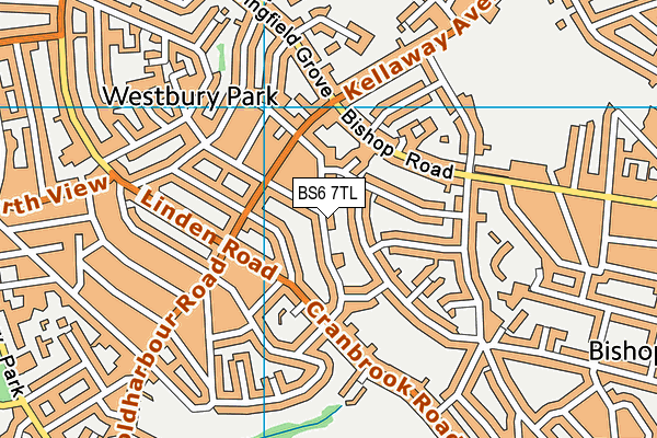BS6 7TL map - OS VectorMap District (Ordnance Survey)