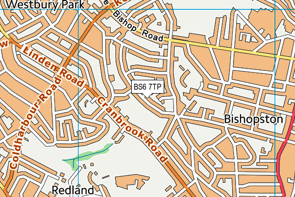 BS6 7TP map - OS VectorMap District (Ordnance Survey)