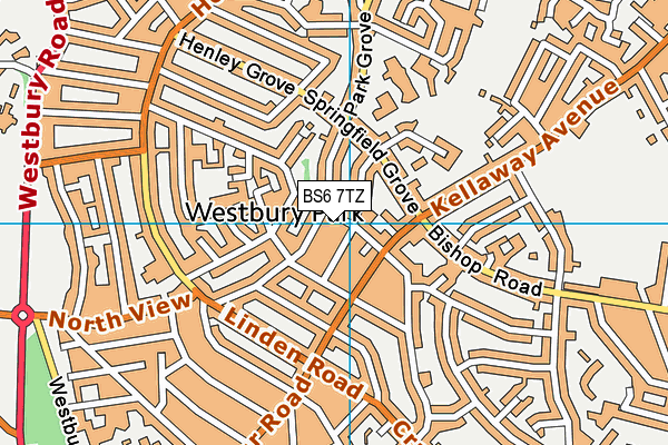 BS6 7TZ map - OS VectorMap District (Ordnance Survey)