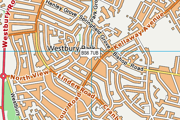 BS6 7UB map - OS VectorMap District (Ordnance Survey)