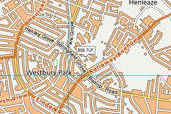 Westbury Park Tennis Club map (BS6 7UF) - OS VectorMap District (Ordnance Survey)