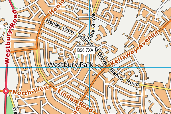 BS6 7XA map - OS VectorMap District (Ordnance Survey)