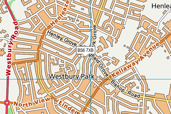 BS6 7XB map - OS VectorMap District (Ordnance Survey)