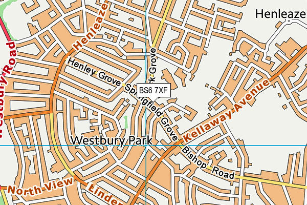 BS6 7XF map - OS VectorMap District (Ordnance Survey)