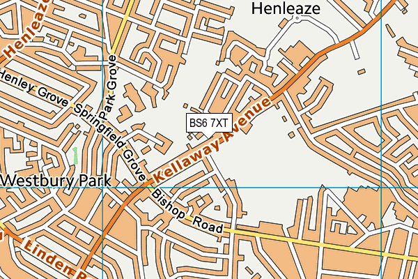 BS6 7XT map - OS VectorMap District (Ordnance Survey)