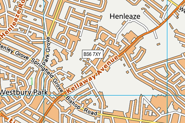 BS6 7XY map - OS VectorMap District (Ordnance Survey)