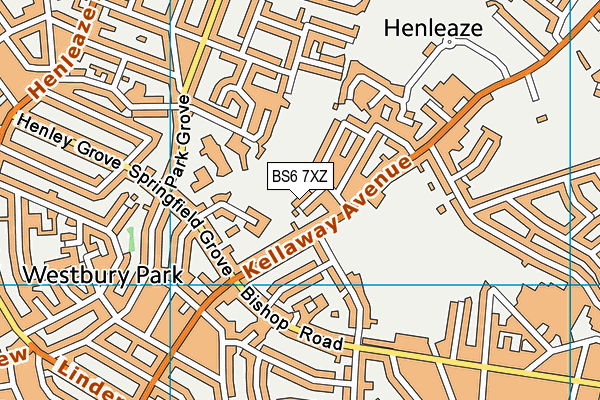 BS6 7XZ map - OS VectorMap District (Ordnance Survey)