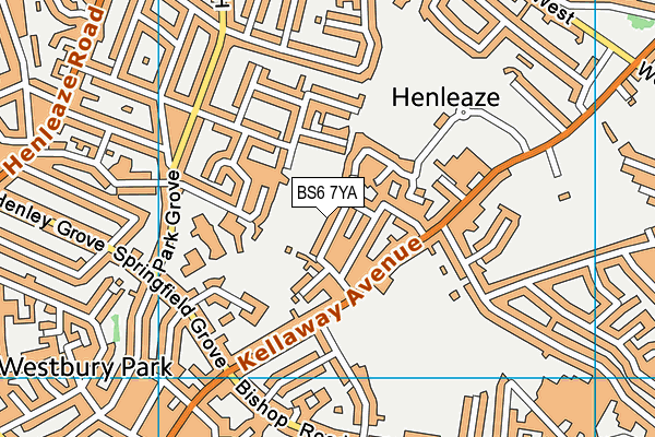 Golden Hill Sports map (BS6 7YA) - OS VectorMap District (Ordnance Survey)
