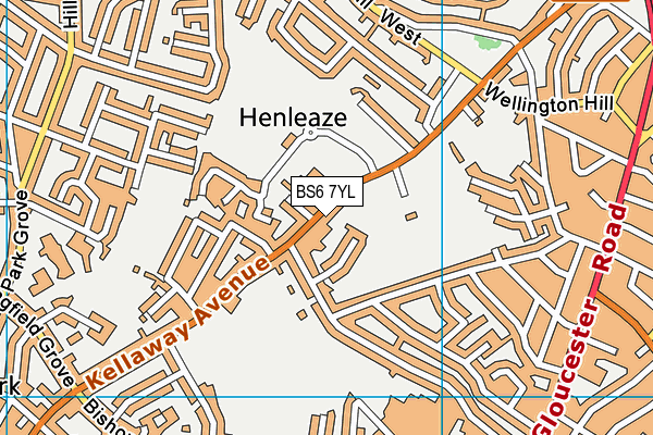 BS6 7YL map - OS VectorMap District (Ordnance Survey)