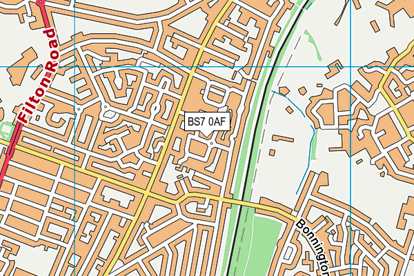 BS7 0AF map - OS VectorMap District (Ordnance Survey)
