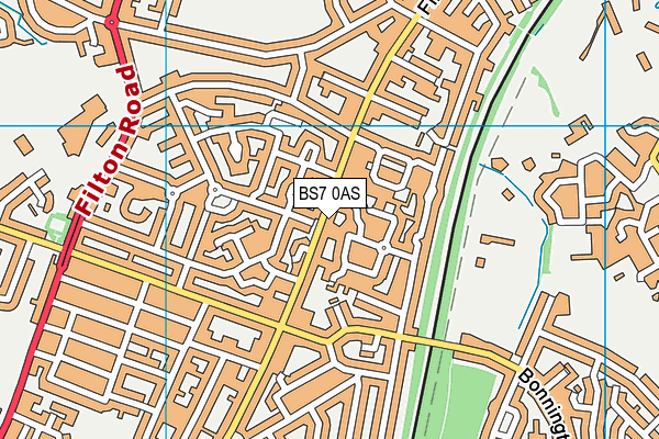 BS7 0AS map - OS VectorMap District (Ordnance Survey)