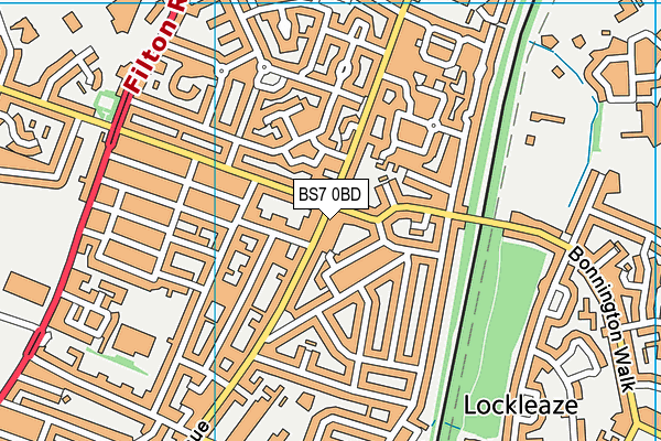 BS7 0BD map - OS VectorMap District (Ordnance Survey)