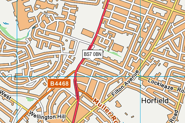 BS7 0BN map - OS VectorMap District (Ordnance Survey)