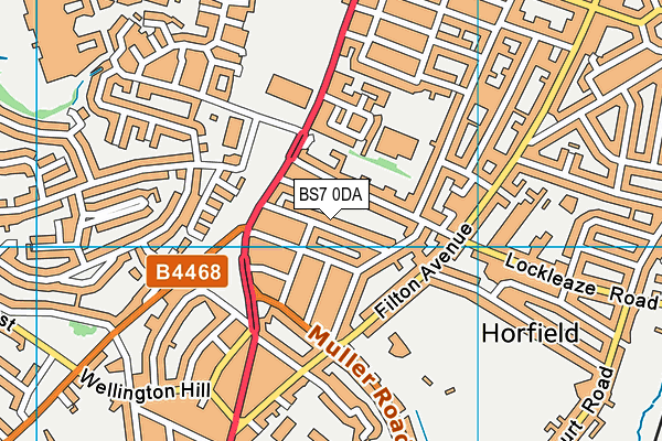 BS7 0DA map - OS VectorMap District (Ordnance Survey)