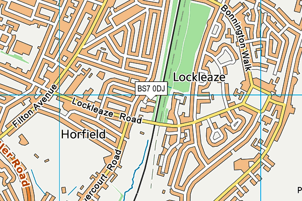 BS7 0DJ map - OS VectorMap District (Ordnance Survey)