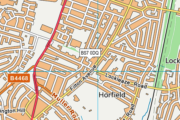 BS7 0DQ map - OS VectorMap District (Ordnance Survey)