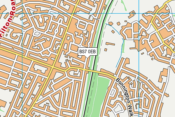 BS7 0EB map - OS VectorMap District (Ordnance Survey)