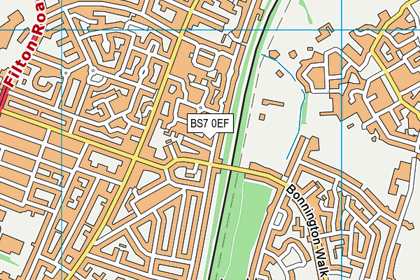 BS7 0EF map - OS VectorMap District (Ordnance Survey)