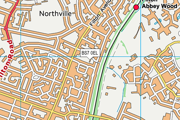 BS7 0EL map - OS VectorMap District (Ordnance Survey)