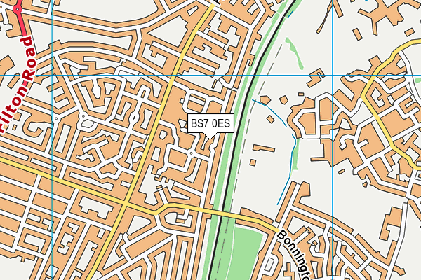 BS7 0ES map - OS VectorMap District (Ordnance Survey)