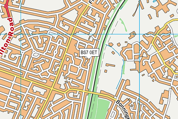 BS7 0ET map - OS VectorMap District (Ordnance Survey)