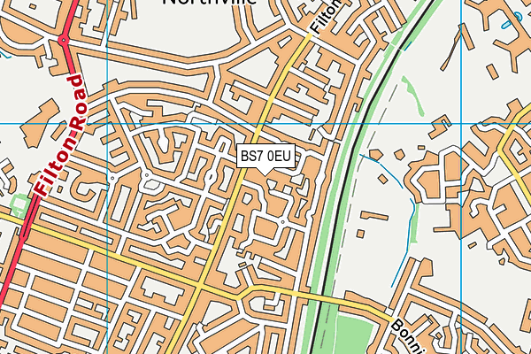 BS7 0EU map - OS VectorMap District (Ordnance Survey)