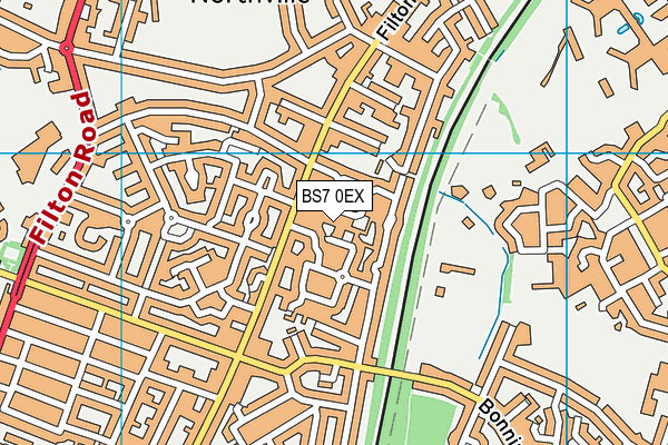 BS7 0EX map - OS VectorMap District (Ordnance Survey)