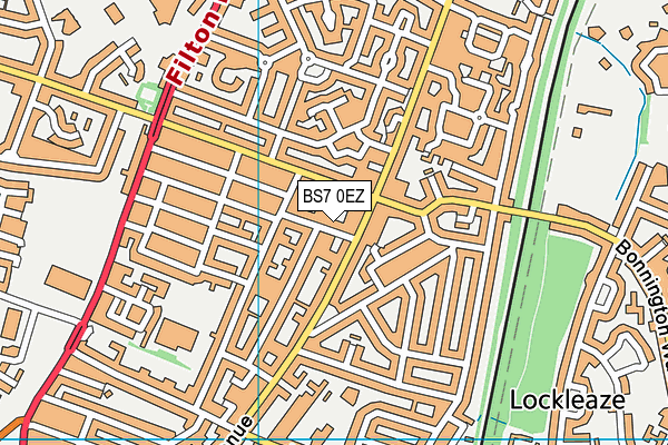 BS7 0EZ map - OS VectorMap District (Ordnance Survey)