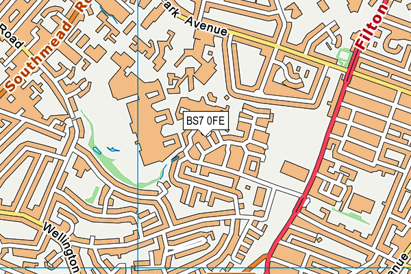 BS7 0FE map - OS VectorMap District (Ordnance Survey)